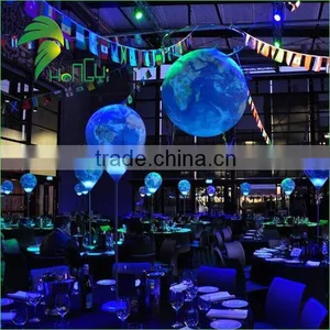 Hot Selling Cheap Led Lighting Up Balloons / Inflatable LED Moon Light Globe Balloon For Night Decoration thumbnail-6
