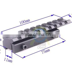 New Dovetail Weaver Picatinny Rail Adapter 11mm to 20mm Tactical Scope Extend Mount thumbnail-4
