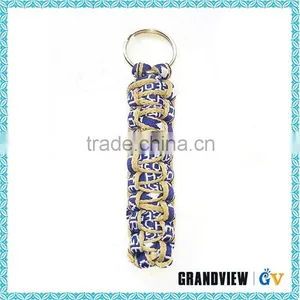 China OEM All Kinds Polyester 4mm Paracord Keychain thumbnail-4