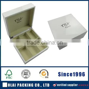 White Shiny Wooden Box for Tea thumbnail-1