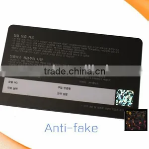 High Quality Anti Fake Label Pvc Business Card With Hologram Plastic Card Supplier's Choice thumbnail-2