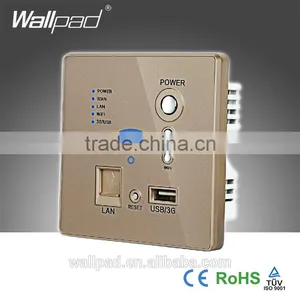 Factory Wallpad Black Wall Embedded USB 3G WiFi Smart Socket AP Router Repeater Phone WPS USB Wireless Wall Charger Socket thumbnail-4