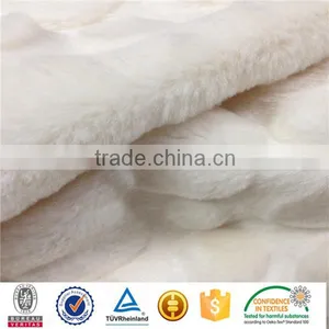 Embossed Brushded Imatation Rabbit Fur Fabric for Carpet thumbnail-4