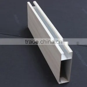 Simple Wood Grain Metal Suspend Slat Ceiling Aluminum Square Tube Screen Ceiling Tiles thumbnail-3