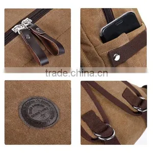 Amazon Functional Vintage Canvas Laptop Backpack For Travel thumbnail-5