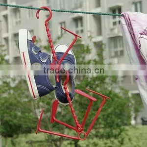 Space-saving Hook Hanger Clothes Shoes Organizer Magic Clothing Rack Portable Folding thumbnail-2