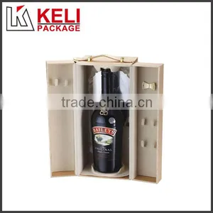 Elegant Double Open Paper Made Wine Box With PU Leather Handle thumbnail-2