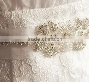 Fashion Design Bling Bling Decorative Crystal Rhinestone Applique For Bridal Sash WA013 thumbnail-3