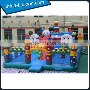 Inflatable Bouncy Castle 0.6mm PVC Plato Inflatable Amusement Park thumbnail-1