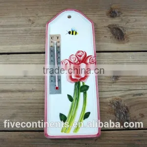 Decorative Ceramic Hand-paint Indoor/Outdoor Thermometer thumbnail-2