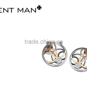 High Quality Italy Design Earring Ladies Rounded Earring Rose Gold Round Circle Shaped Fashion Jewelry 2016 thumbnail-1