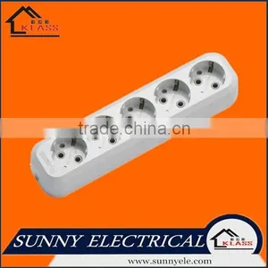 European Style 5 Gang Germany Electrical Power Extension Socket thumbnail-1