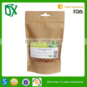 Import From China Milk Powder Packaging Bag Zipper Stand up Brown Paper Bag for Coconut Milk thumbnail-1