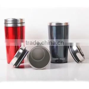 Daily Use Stainless Steel Coffee Mug With Plastic Outer thumbnail-2