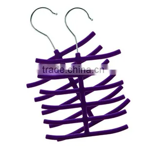 Velvet Hanger Collection Tie Hangers,Flocked Belt Rack thumbnail-2