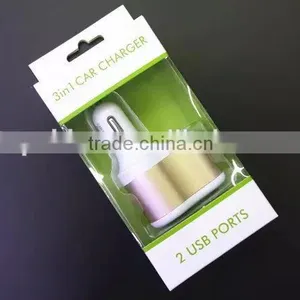 Hot Selling Universal Usb Car Charger, 3 in 1 Cigarette Car Charger for IPhone/samsung thumbnail-6