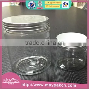 China 250g 300g 400g Pet Jars With Aluminum Lid Clear Pet Jar thumbnail-1