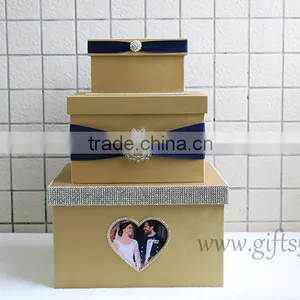 Excellent Wedding Keepsake Box Large Wedding Gift Card Box With Photo Frame thumbnail-1