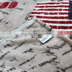 Manufactory Walmart Muslin Swaddle China Home Textile China Supplier Flag Fleece Blanket thumbnail-1