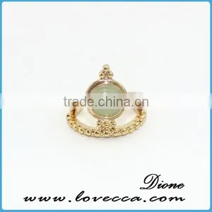 Latest Imitation Green Gemstone Ring Women Jewelry From Guandong thumbnail-1