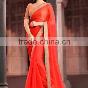Pink Georgette On Net Lehenga Saree thumbnail-6