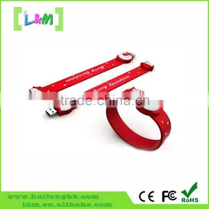 Good Quality Usb Flash Drive Silicone Bracelet for Christmas Promotional Gift thumbnail-1