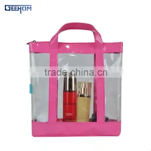 Customized Transparent Ladies Large Pvc Handbag Shoulder Bag Shopping Bag thumbnail-2