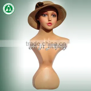 Fashion Form Skin Color PP Hat Display Mannequin Head Display thumbnail-1