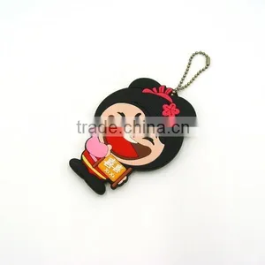 Custom Cute Girl Shaped Keychain Pvc Factory From China thumbnail-4
