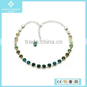 New Custom Brand Quality Red Crystal Fancy Necklace Sets thumbnail-4