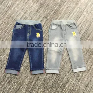 100% Cotton Twill 12OZ Children Kids Baby or Adult Blue Vintage Boys Denim Jeans Emboridery Pants thumbnail-1