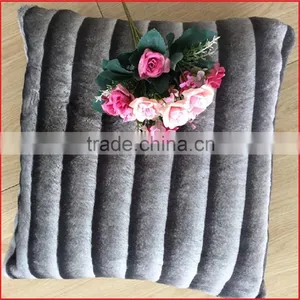 YBW Home Plush Striped Parttern Faux Rabbit Fur Throw Blanket thumbnail-5