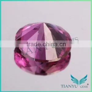 2015 HOT SALE Artificial Gem Wholesale Loose Gemstones 49# Round Shape Red Color Change Sapphire Gemstone thumbnail-3