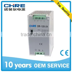 DR-120-24 120W 24V SINGLE OUTPUT INDUSTRIAL DIN RAIL POWER SUPPLY AC/DC CE APPROVED FOR LED thumbnail-1