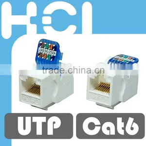 Network Solution Cat6 UL 90Degree Unshielded UTP Modular Keystone Jack thumbnail-1
