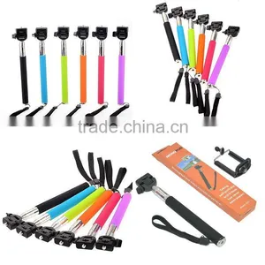 Assorted Colors Available Retractable Selfie Stick Camera Monopod W/ Clip Holder(Optional)For Mobilephones Digital Cameras thumbnail-1
