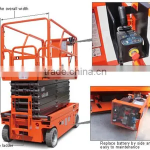 11m 12m Full Electric Sicssor Elevated Work Platform thumbnail-3