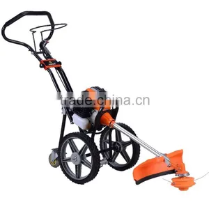 New Design Hot Sale Handpush Brush Cutter Gasoline Grass Trimmer Machine With Wheels thumbnail-1
