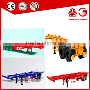 2 Axle 8 Twist Locks 20ft Container Trailer thumbnail-1