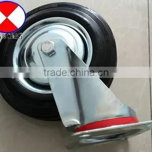 8 Inch Garbage Bins Rubber Caster, thumbnail-2