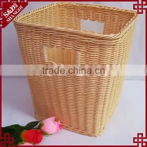 Custom Wholesale Waterproof Plastic Hand Woven Laundry Baskets in Bulk thumbnail-3