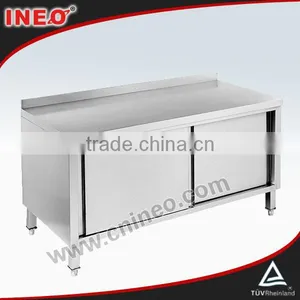 Restaurant And Hotel Stainless Steel Commercial Kitchen Cabinet With Sliding Doors thumbnail-1