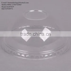 Custom Disposable PS Plastic Clear Dome Lid With Hole for Clod Drink Cup thumbnail-3