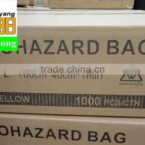 HDPE Materials Yellow Color Disposable Plastic Medical Biohazard Bag thumbnail-5