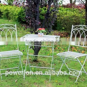 Set 3 Metal Vintage Bistro Set Outdoor Furniture thumbnail-5