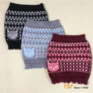Ladies Marshmallow Elastic Jacquard Knitted Haramaki thumbnail-1