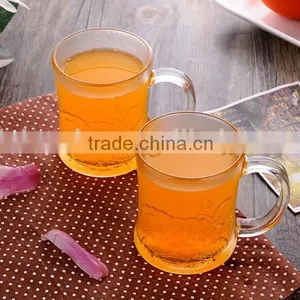 Haonai Top Quality Frosted With Embossed Glass Mug With Handle,pass FDA,CA65 thumbnail-6