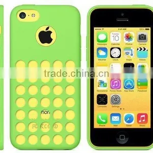 Unique Hole Design TPU Silicone Gel Case Cover Mobile Phone Housing for IPhone 5C thumbnail-1