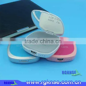 2017 Mirror Power Bank 4000mAh Polymer Battery Mobile Phone Charger for Ladies thumbnail-2