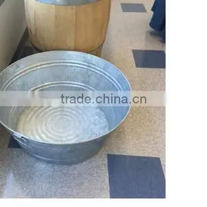 Galvanized Round Ice Beer Tin Bucket thumbnail-1